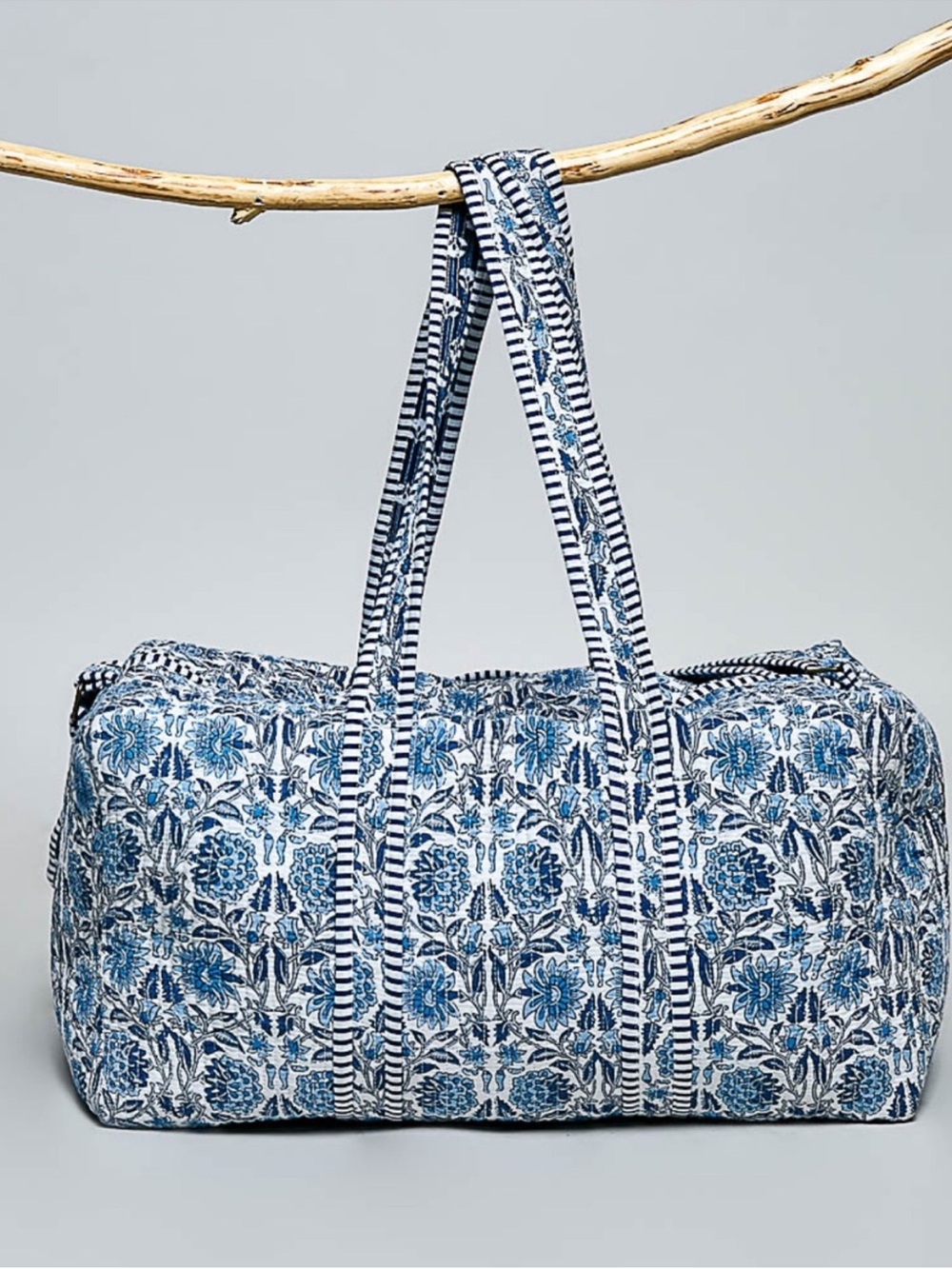 POL Blue Floral Quilted Weekender Bag - NWT